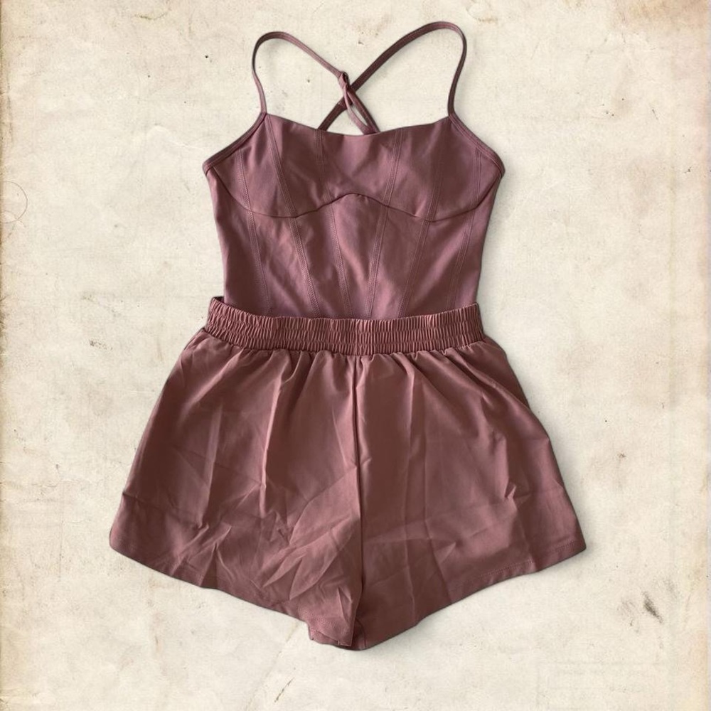PINK Victoria's Secret Blush Strappy Romper